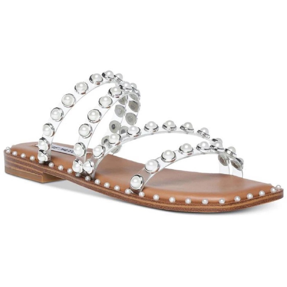 Bnwt Steve Madden Pearl Studded Sandals sz 5.5